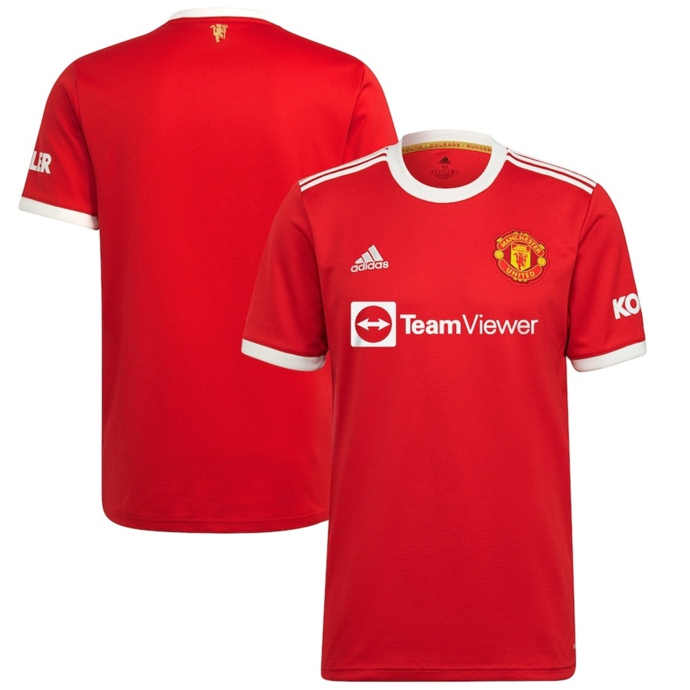 Adidas‎ Red Manchester United Soccer Jersey kids l
